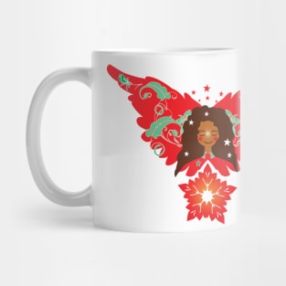 Red Christmas Angel Mug